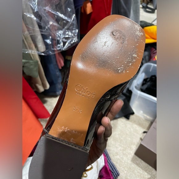 Chloé | Perry Patent Leather Mary Jane Pumps — Dark Brown - Picture 4 of 9